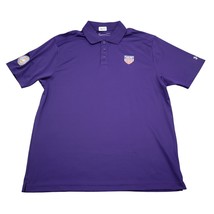 Under Armour Shirt Mens Large Purple Polo Support Troops Golf Loose Fit Casual - $18.69