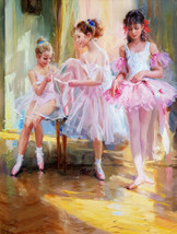 painting Giclee ainting art At the ballet lesson Wall Printed on canvas - £6.75 GBP+