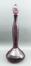 Blenko Wayne Husted MCM 5815 Mulberry Handblown Glass Genie Bottle Decan... - £740.99 GBP