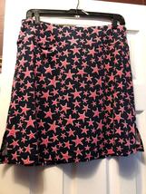 NWT Ladies GOLFTINI Navy Hot Pink Shooting Stars Pull On Knit GOLF SKORT S M L image 2