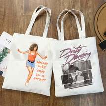 Dirty Dancing Hip Hop Graphic Cartoon Print Shopping Bags Girls Fashion Casual P - £6.11 GBP+