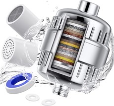 Shower Filter 20 Stage Showerhead Filter For Hard Water Polished Chrome ... - $32.94