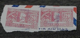 Nice Vintage Used Set of 2 Nicaragua 20 Dia de la Raza Stamps, GOOD COND - £2.73 GBP