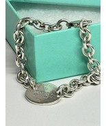 Authentic Tiffany Oval Tag Bracelet 925 Sterling Silver 7.5 Inch - €361,54 EUR