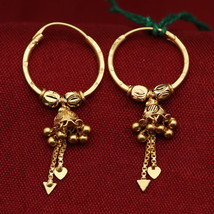 Bis 916 Sparkling Gold Fashion Bohemian Jewelry Jacket Earrings For Half Mother - £305.12 GBP