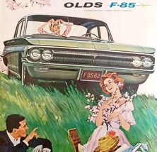 1962 Oldsmobile F-85 Couples Picnic Advertisement Automobilia General Mo... - $29.99
