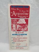 The Sightseeing Trains Welcome You To Historic Old St Augustine Map Broc... - $22.35 CAD
