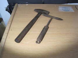 2 Hammers a) Vintage Straight Peen Cross Peen and b) Welding Chipping Hammer - £27.09 GBP
