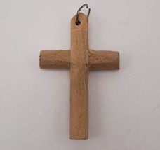 Religioso Jesús Cruz Crucifijo Tallado a Mano Madera Colgante - £35.42 GBP
