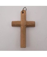 Religioso Jesús Cruz Crucifijo Tallado a Mano Madera Colgante - £34.97 GBP