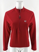 Pearl Izumi Cycling Top Size M Red Half Zip Long Sleeve Bicycling Shirt Womens - $29.70