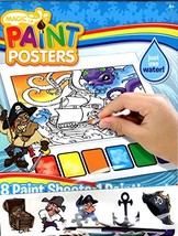 Pirates Magic Paint Posters - 8 Paint Sheets + 1 Paintbrush + Stickers - $9.49