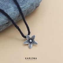 Cute 925 Sterling Silver flower charm Oxidized Pendant for Women &amp; Girl&#39;s - $17.10