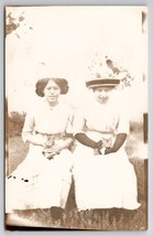 RPPC Two Young Ladies With Kittens c1910 Long Pine Nebraska Family Postcard A33 - £15.77 GBP