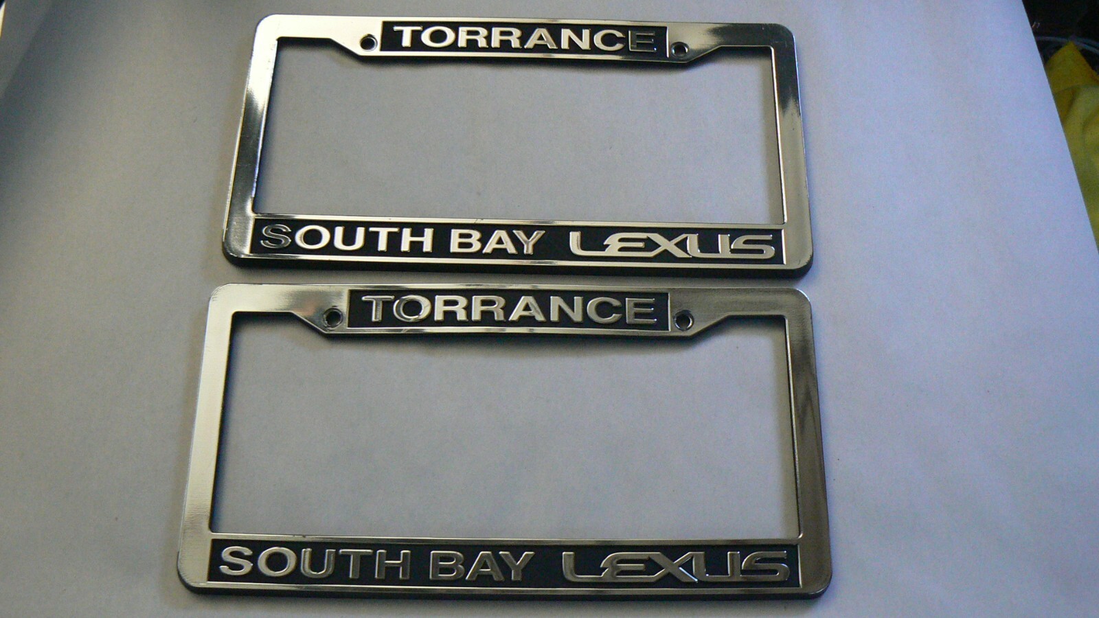 Pair of 2X  Torrance South Bay Lexus License Plate Frame Dealership Plastic - $26.84