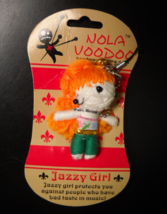 Nola Voodoo Key Chain 2015 Jazzy Girl Protects You Twist Tied on Card - £7.05 GBP