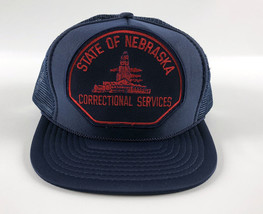 State of Nebraska Correctional Services Snapback Baseball Hat Trucker Bl... - £15.63 GBP