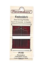 Piecemaker Embroidery Fine Sewing Needles Sizes 5/10 Assorted - $7.95