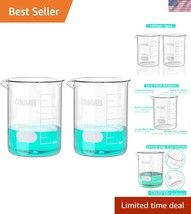 2pcs Scientific Griffin 1000ml Glass Beakers - Printed Graduation, Easy ... - $1,485.24 MXN
