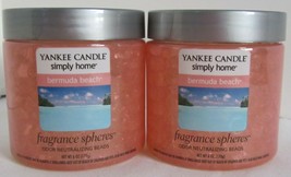 Yankee Candle Simply Home Fragrance Spheres Odor Beads Lot of 2 BERMUDA BEACH - £22.89 GBP