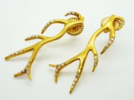 0.30ct tw Natural Diamond Branch Design Drop Earrings 18k Gold - £2,837.81 GBP