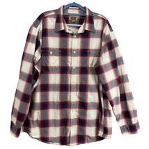 Foundry Shirt Mens 3XLT Plaid Button Up Camp Hiking Workwear Outdoor Pocket - £14.62 GBP