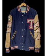 1970s Letterman Lettermen Jacket Tulsa Oklahoma Track &amp; Field Patches Vi... - $229.92 CAD