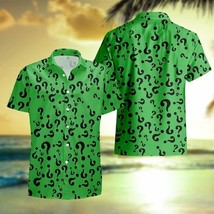 Riddler Supervillain Green Hawaiian Shirt, Horror Movie Shirt - £8.13 GBP+