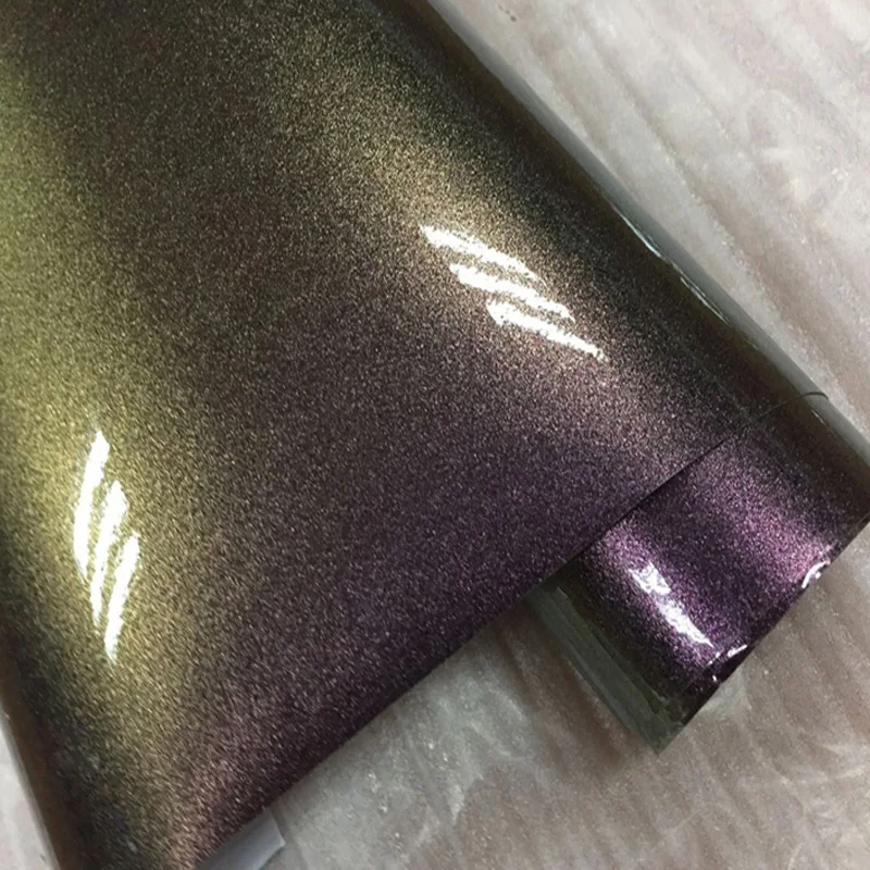 Prem Chame Glitter purple Automobiles Car Wrap Vinyl Film Glossy DIY Car Body Fi - £58.63 GBP