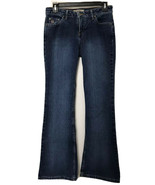 Paris Blues Womens Junior Size 7 Dark Blue Wash Flare Leg Denim Jeans - €14,62 EUR