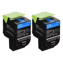 2x NON-OEM Lexmark Cyan Ink Toner CS310DN Replaces 70C1HC0 701HC High Yield - $109.24