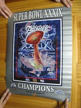 El Nuevo Inglaterra Patriots Súper Cuenco Xxxix Campeones Póster Eagles 2004 - £70.35 GBP