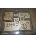 stampin up 8 piece winged things new and mounted - £17.43 GBP