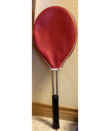 Vintage 1970s 70s Wilshire 2100 Metal Frame Tennis Racket Red Leather Case - $5.00