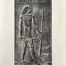 1942 Egypt Wood Sculpture of Hesire Historical Print Antique Ephemera 8 ... - $9.00