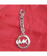 Michael Kors MK Chain Logo Charm, Key Chain, Handbag Medallion - Silver - $24.75