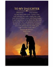 Sunset Love Poster Unframed Wall art Printing Decor Gift For Daughter From Dad - £15.66 GBP