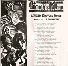 1930 Genghis Khan Helen Grafford Moore Poem Woodcut Glanckoff St Nicholas DWLL11 - £24.48 GBP