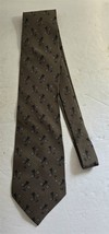 Vintage Giorgio Armani Gray Geometric Print Necktie Neck Tie Made in Italy - $350.81 MXN