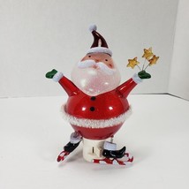 Ice Skating Santa Claus Night Light Christmas Decoration Santa Claus - $18.49