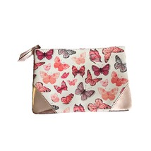 Ipsy Makeup Cosmetic Bag Zip Up Butterfly Faux Leather Travel Bag New 7”... - $173.36 MXN