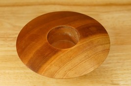 David Walsh Smithsonian Artist Black Cherry Solid Wood Votive Candle Bowl #1447 - £59.34 GBP