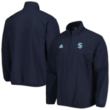 NWT Men&#39;s medium adidas NHL Seattle Kraken Hockey cold ready 1/4 zip jacket - £41.09 GBP