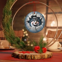 3D Cute Snowman Christmas Ornament, Christmas Gift, Holiday Tree Decor - £8.75 GBP