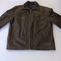 Roundtree & Yorke RN#58909 Men's Brown Full Zip Genuine Leather Jacket Size M image 14