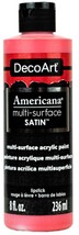 DecoArt Americana Multi-Surface Satin Acrylic Paint, 8 Oz., Lipstick Red - $8.95
