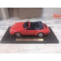 Maisto 1994 Porsche 911 Cabriolet Red 1:18 Model Car, No Box, Damaged, Diecast  - $19.80