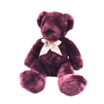 Fiesta Toys Burgandy Sit Teddy Bear 10.5" Purple Soft Plush Child Clean Sanitize - $15.67