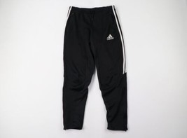 Vintage Adidas Soccer Mens Large Spell Out Striped Tapered Leg Joggers Pants - £33.61 GBP