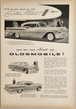 1956 Print Ad The 1957 Oldsmobile Golden Rocket 88,Holiday &amp; Olds Station Wagon - £14.80 GBP